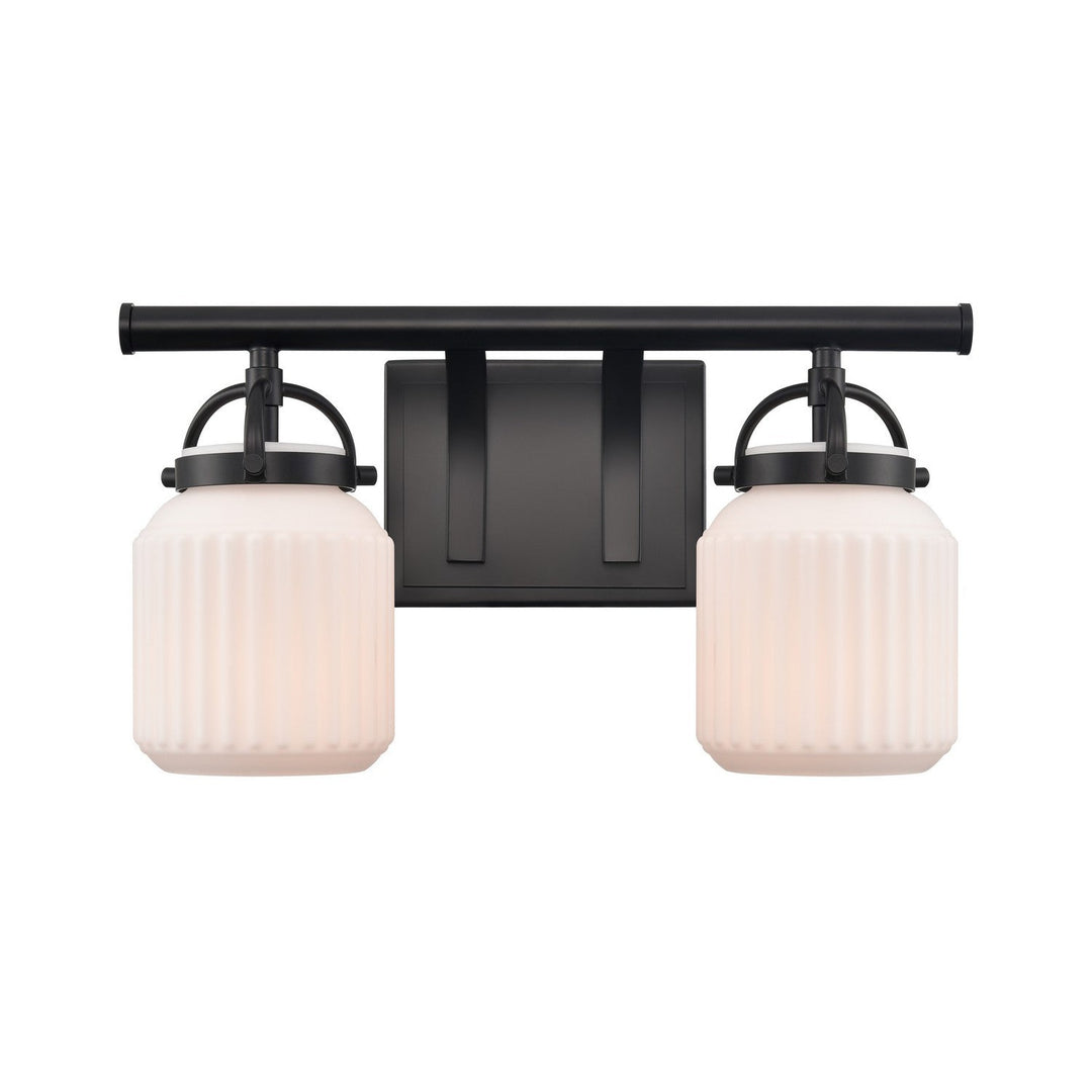 Innovations Latreille 416-2W-BK-G416-8WH Bath Vanity Light 16 in. wide - Matte Black