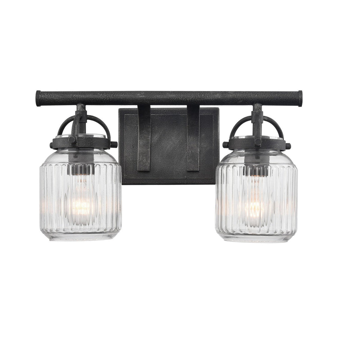 Innovations Latreille 416-2W-WZ-G416-8CL Bath Vanity Light 16 in. wide - Weathered Zinc