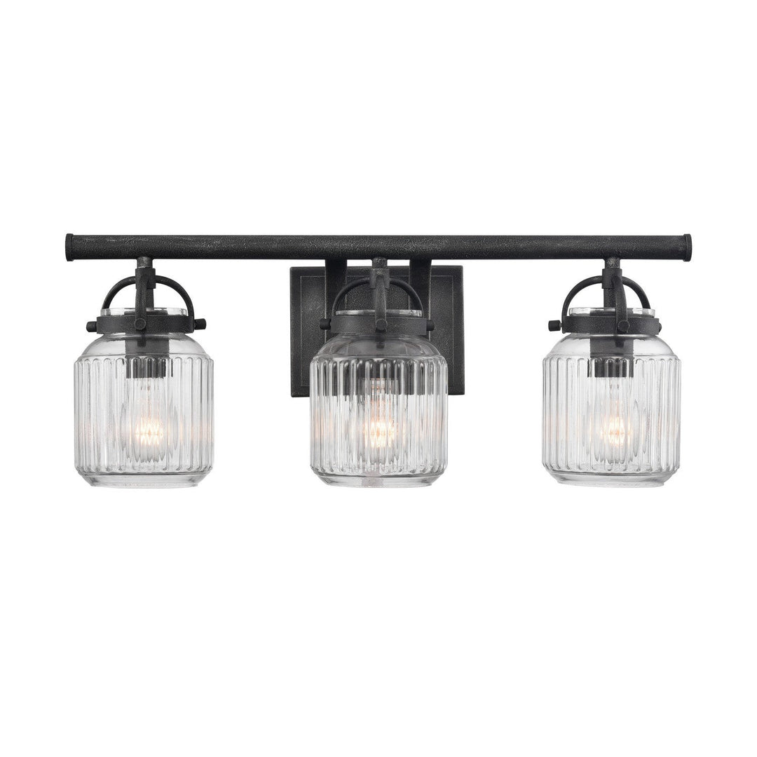 Innovations Latreille 416-3W-WZ-G416-8CL Bath Vanity Light 22 in. wide - Weathered Zinc