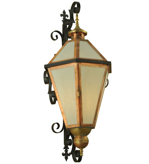 Meyda Tiffany Lighting 133279 Millesime One Light Wall Sconce Outdoor Two-Tone