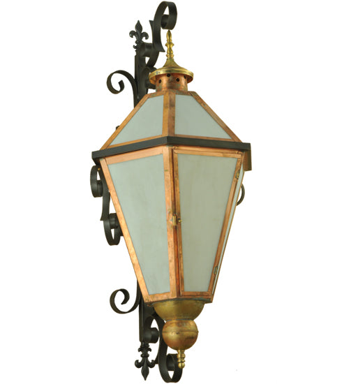 Meyda Tiffany Lighting 133279 Millesime One Light Wall Sconce Outdoor Two-Tone