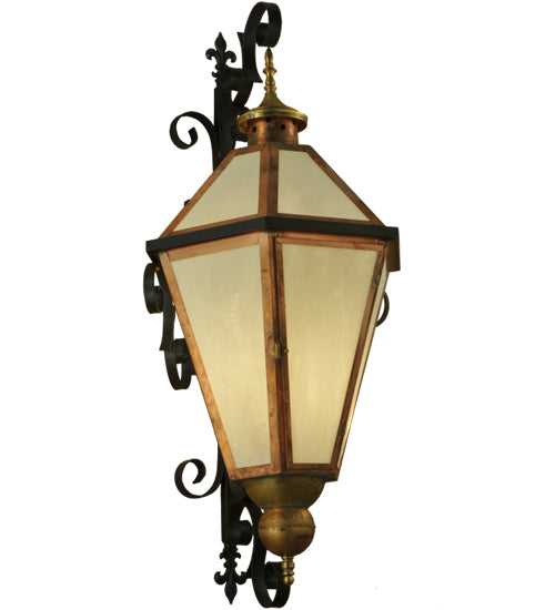 Meyda Tiffany Lighting 133279 Millesime One Light Wall Sconce Outdoor Two-Tone