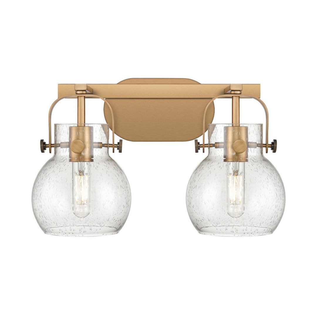 Innovations Downtown Urban 423-2W-BB-G410-6SDY Bath Vanity Light 17 in. wide - Brushed Brass