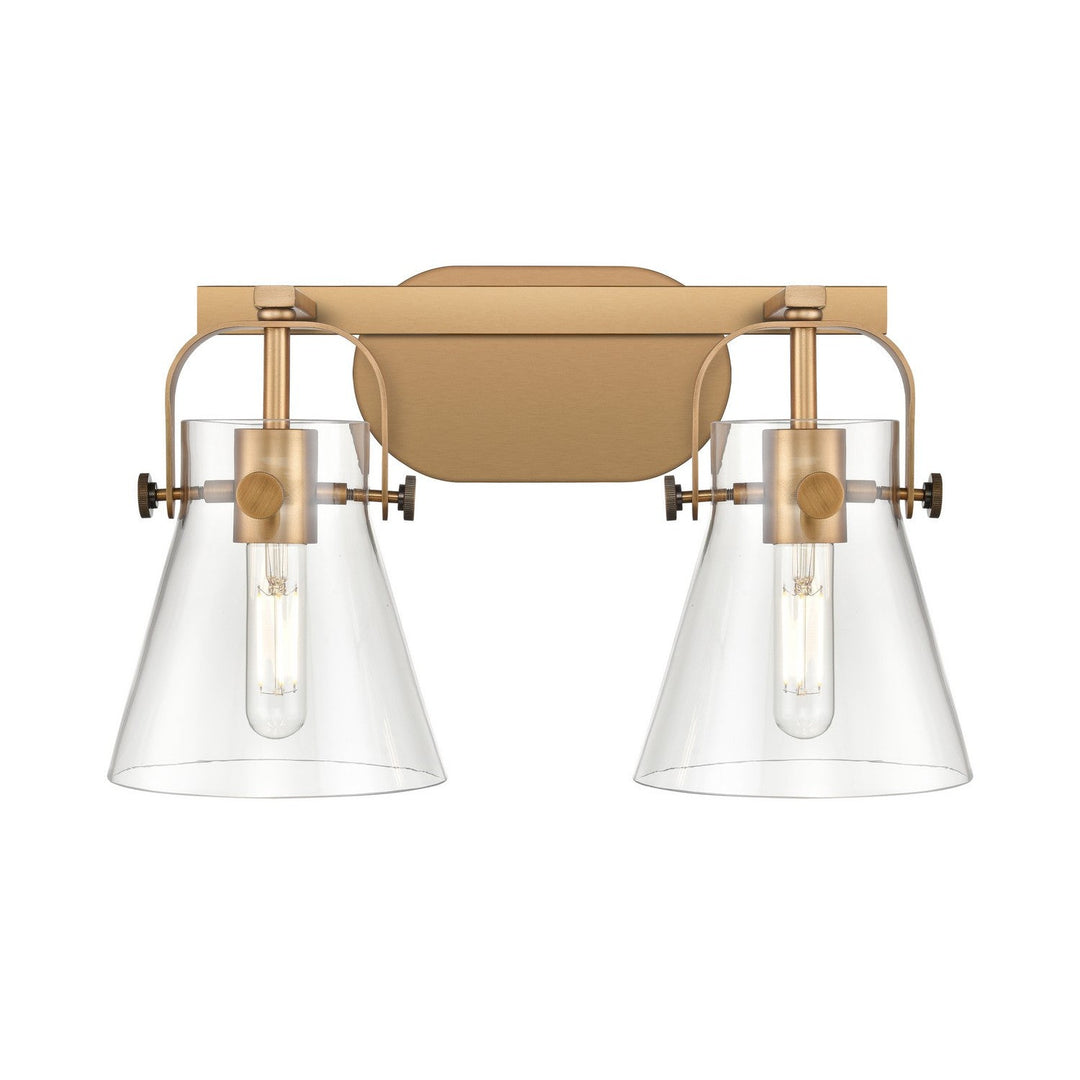 Innovations Downtown Urban 423-2W-BB-G411-6CL Bath Vanity Light 17 in. wide - Brushed Brass