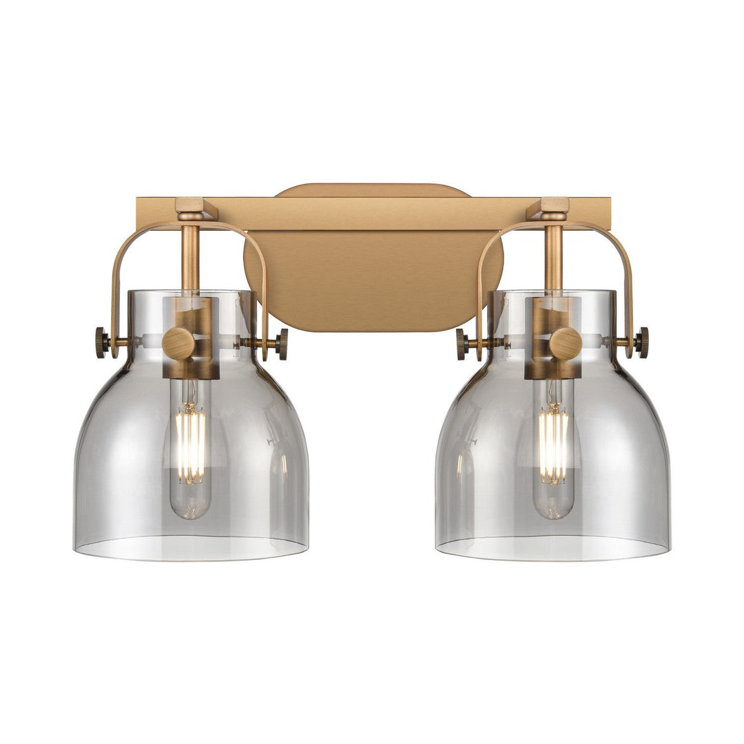 Innovations Downtown Urban 423-2W-BB-G412-6SM Bath Vanity Light 17 in. wide - Brushed Brass