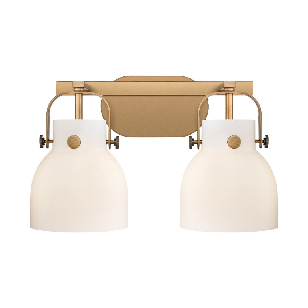 Innovations Downtown Urban 423-2W-BB-G412-6WH Bath Vanity Light 17 in. wide - Brushed Brass