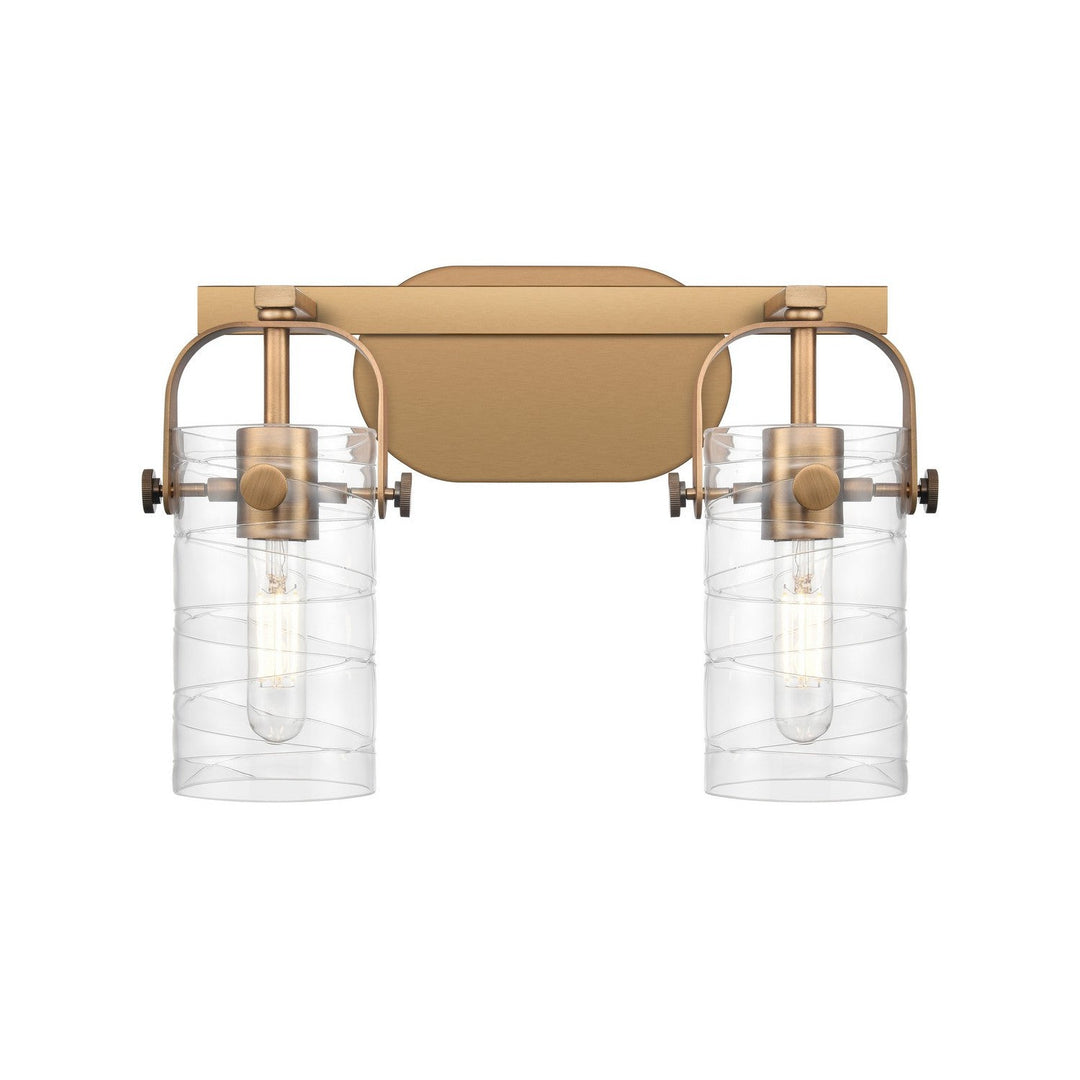 Innovations Downtown Urban 423-2W-BB-G423-7DE Bath Vanity Light 15 in. wide - Brushed Brass