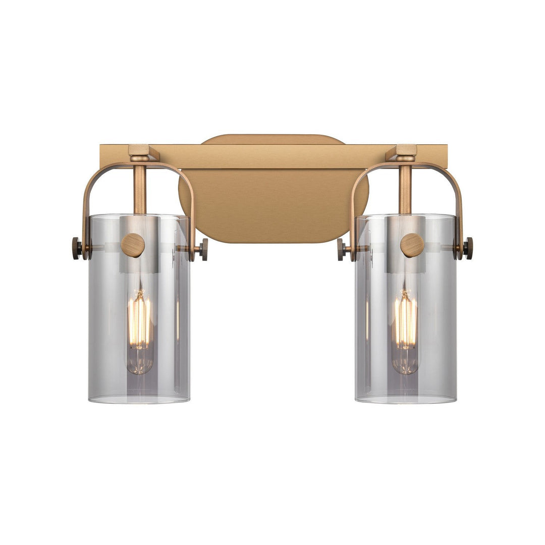 Innovations Downtown Urban 423-2W-BB-G423-7SM Bath Vanity Light 15 in. wide - Brushed Brass