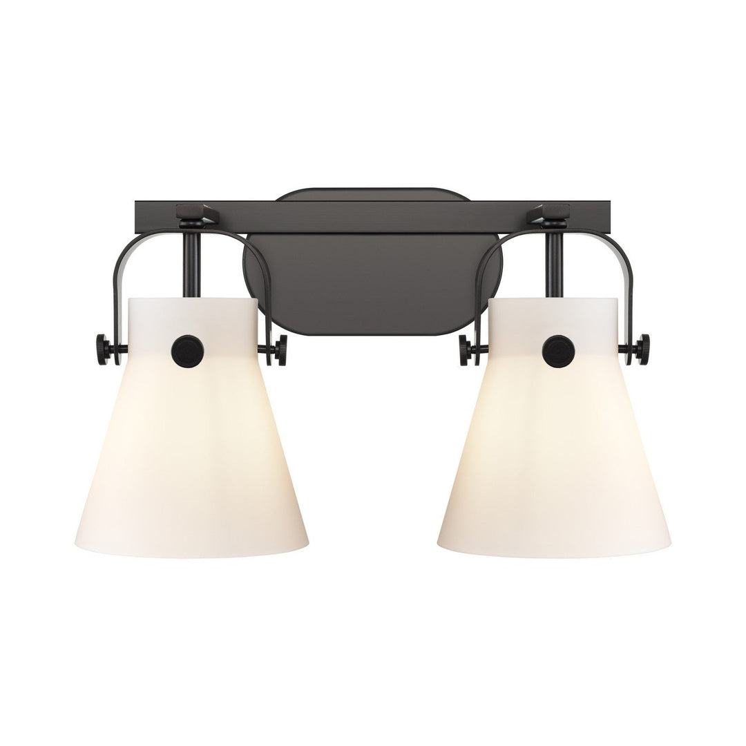 Innovations Downtown Urban 423-2W-BK-G411-6WH Bath Vanity Light 17 in. wide - Matte Black