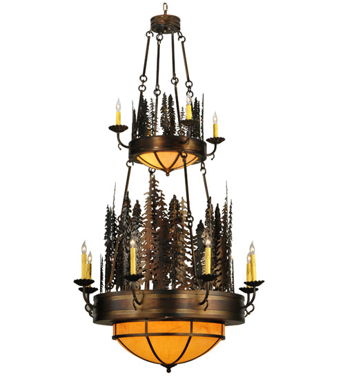 Meyda Tiffany Walden Pine 133303 Chandelier Light - Burnished Copper