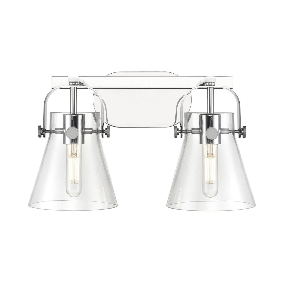 Innovations Downtown Urban 423-2W-PC-G411-6CL Bath Vanity Light 17 in. wide - Polished Chrome