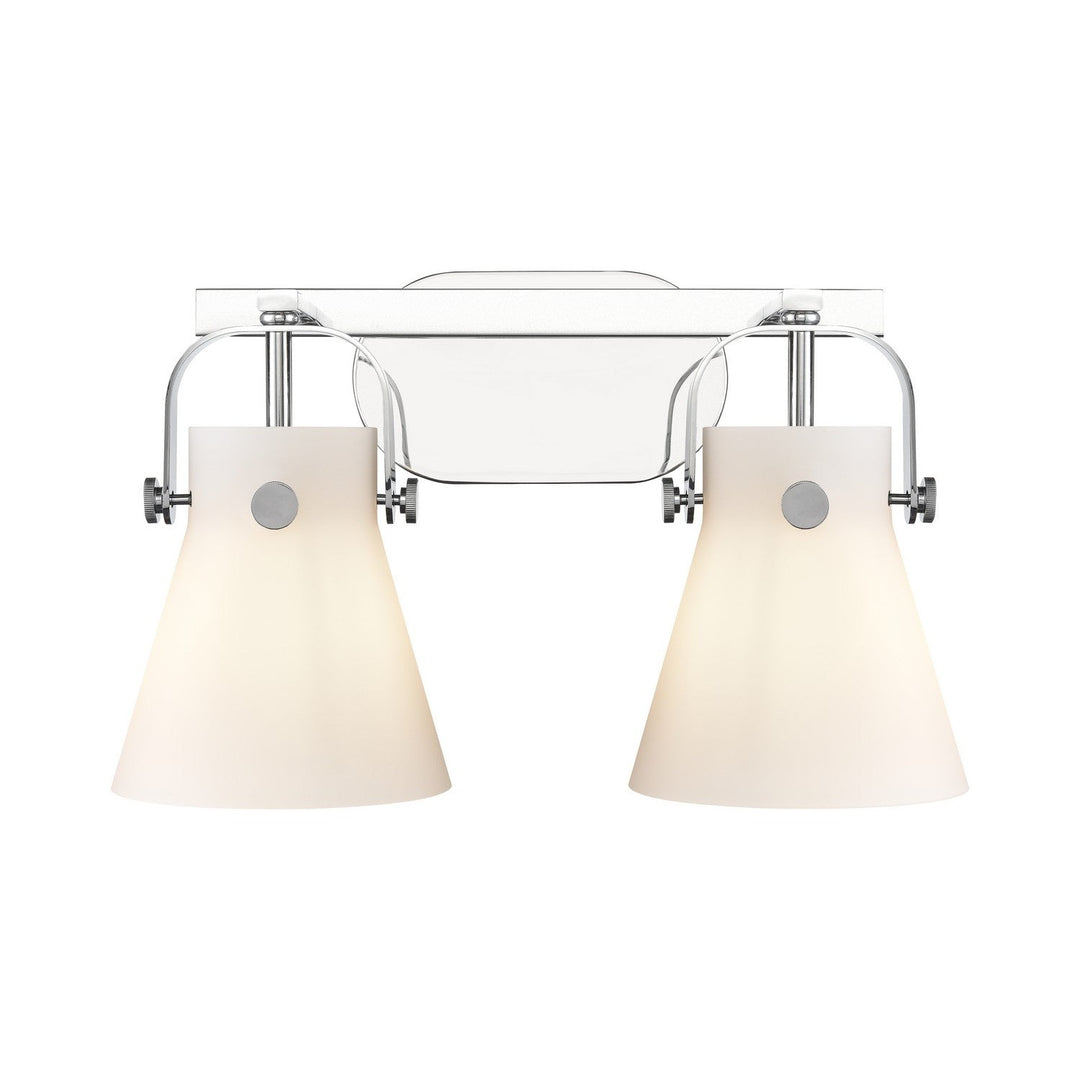 Innovations Downtown Urban 423-2W-PC-G411-6WH Bath Vanity Light 17 in. wide - Polished Chrome