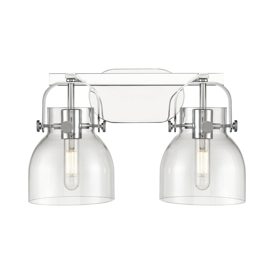 Innovations Downtown Urban 423-2W-PC-G412-6CL Bath Vanity Light 17 in. wide - Polished Chrome
