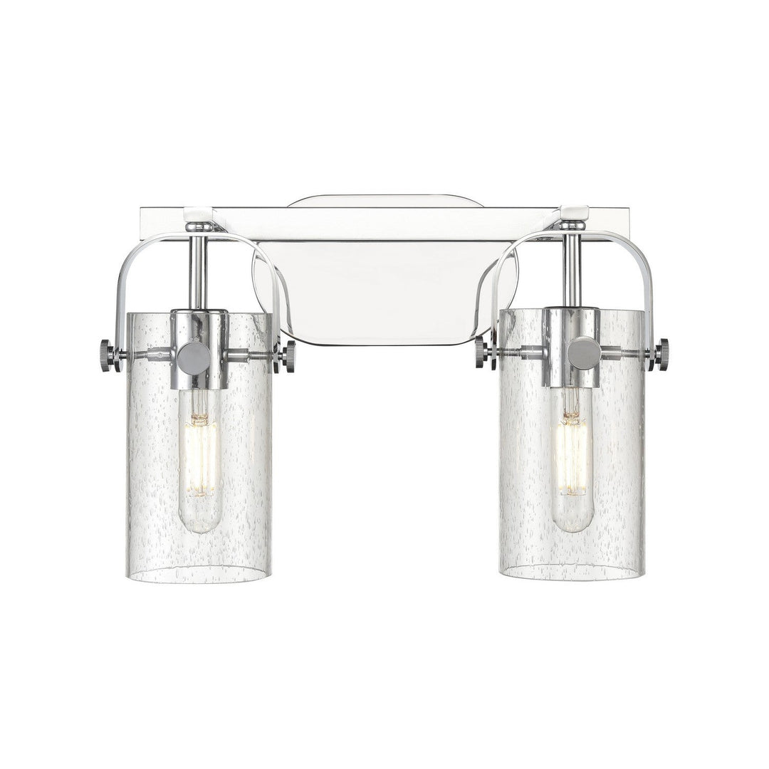 Innovations Pilaster 423-2W-PC-G423-7SDY Bath Vanity Light 15 in. wide - Polished Nickel