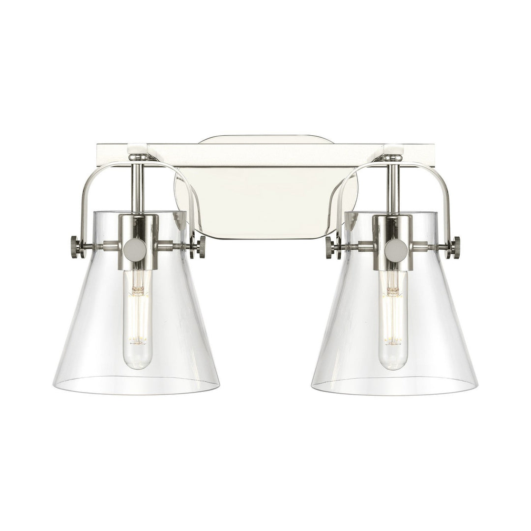 Innovations Downtown Urban 423-2W-PN-G411-6CL Bath Vanity Light 17 in. wide - Polished Nickel