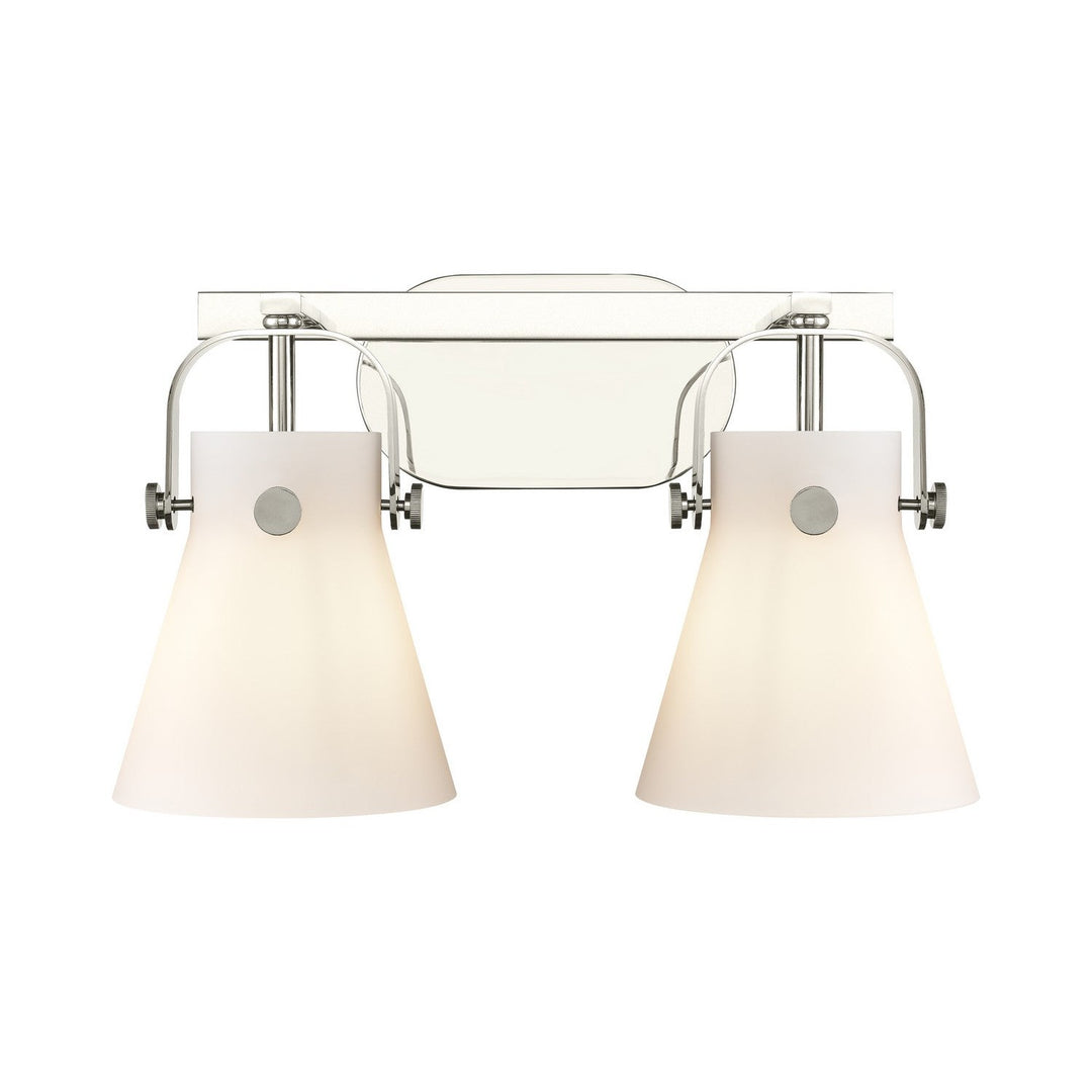 Innovations Downtown Urban 423-2W-PN-G411-6WH Bath Vanity Light 17 in. wide - Polished Nickel