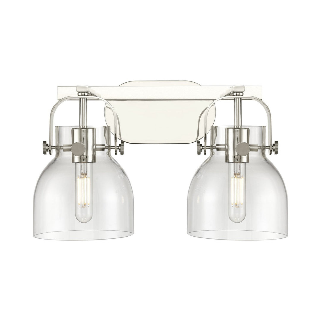 Innovations Downtown Urban 423-2W-PN-G412-6CL Bath Vanity Light 17 in. wide - Polished Nickel