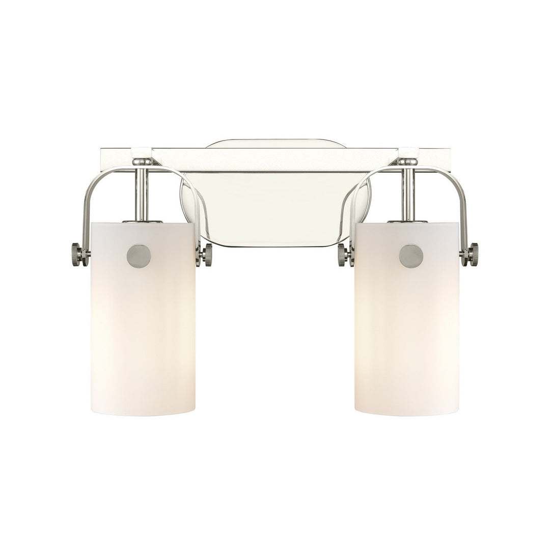 Innovations Downtown Urban 423-2W-PN-G423-7WH Bath Vanity Light 15 in. wide - Polished Nickel