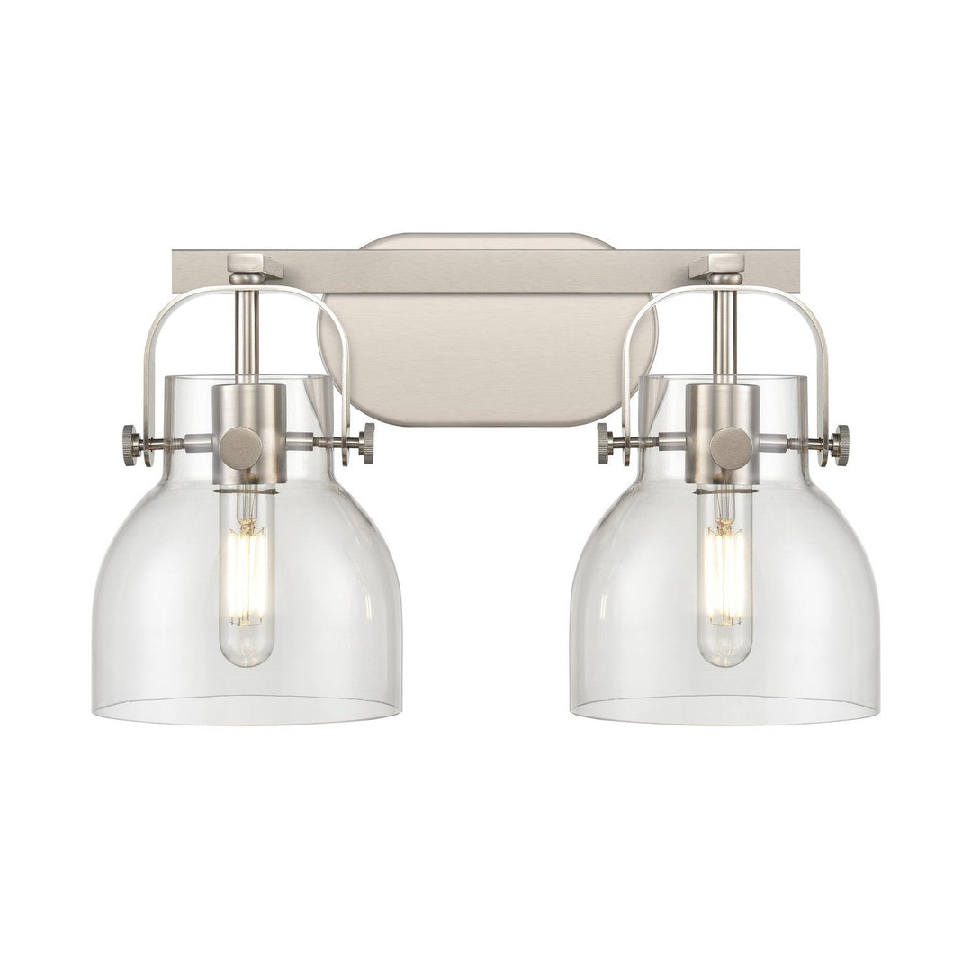 Innovations Downtown Urban 423-2W-SN-G412-6CL Bath Vanity Light 17 in. wide - Satin Nickel