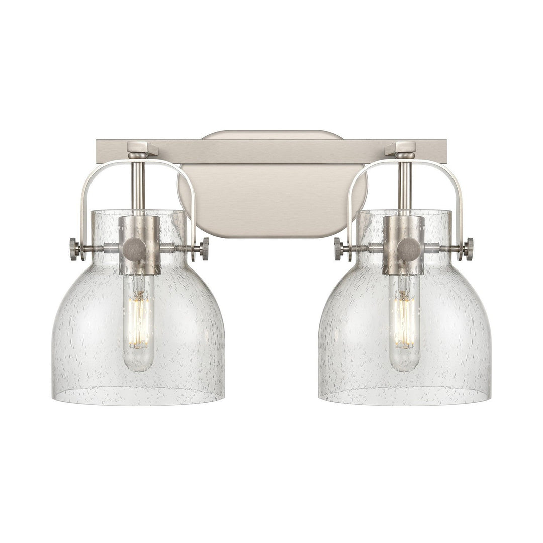 Innovations Downtown Urban 423-2W-SN-G412-6SDY Bath Vanity Light 17 in. wide - Satin Nickel