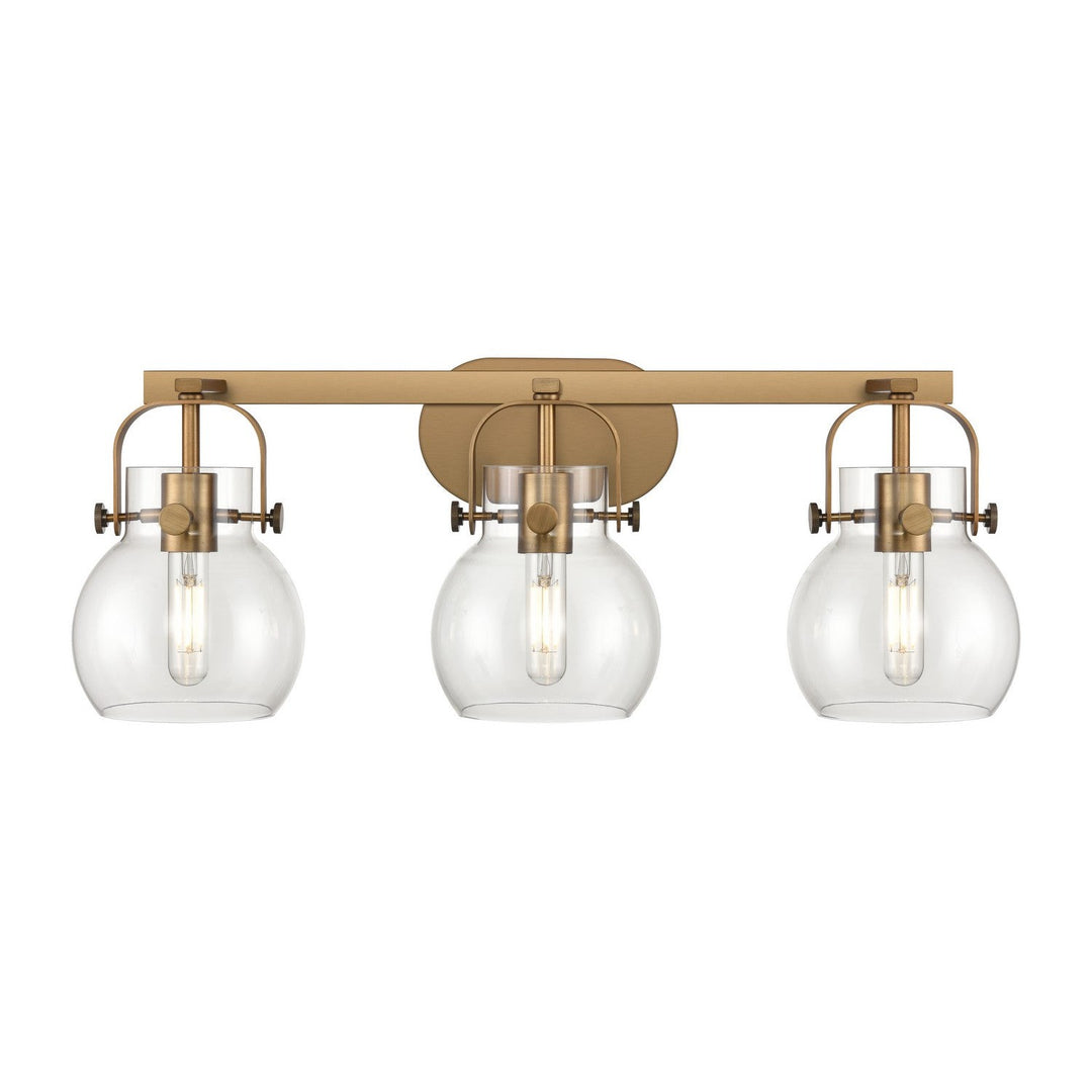 Innovations Downtown Urban 423-3W-BB-G410-6CL Bath Vanity Light 27 in. wide - Brushed Brass