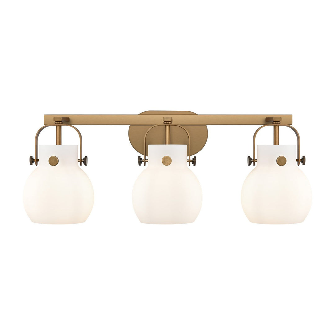 Innovations Downtown Urban 423-3W-BB-G410-6WH Bath Vanity Light 27 in. wide - Brushed Brass