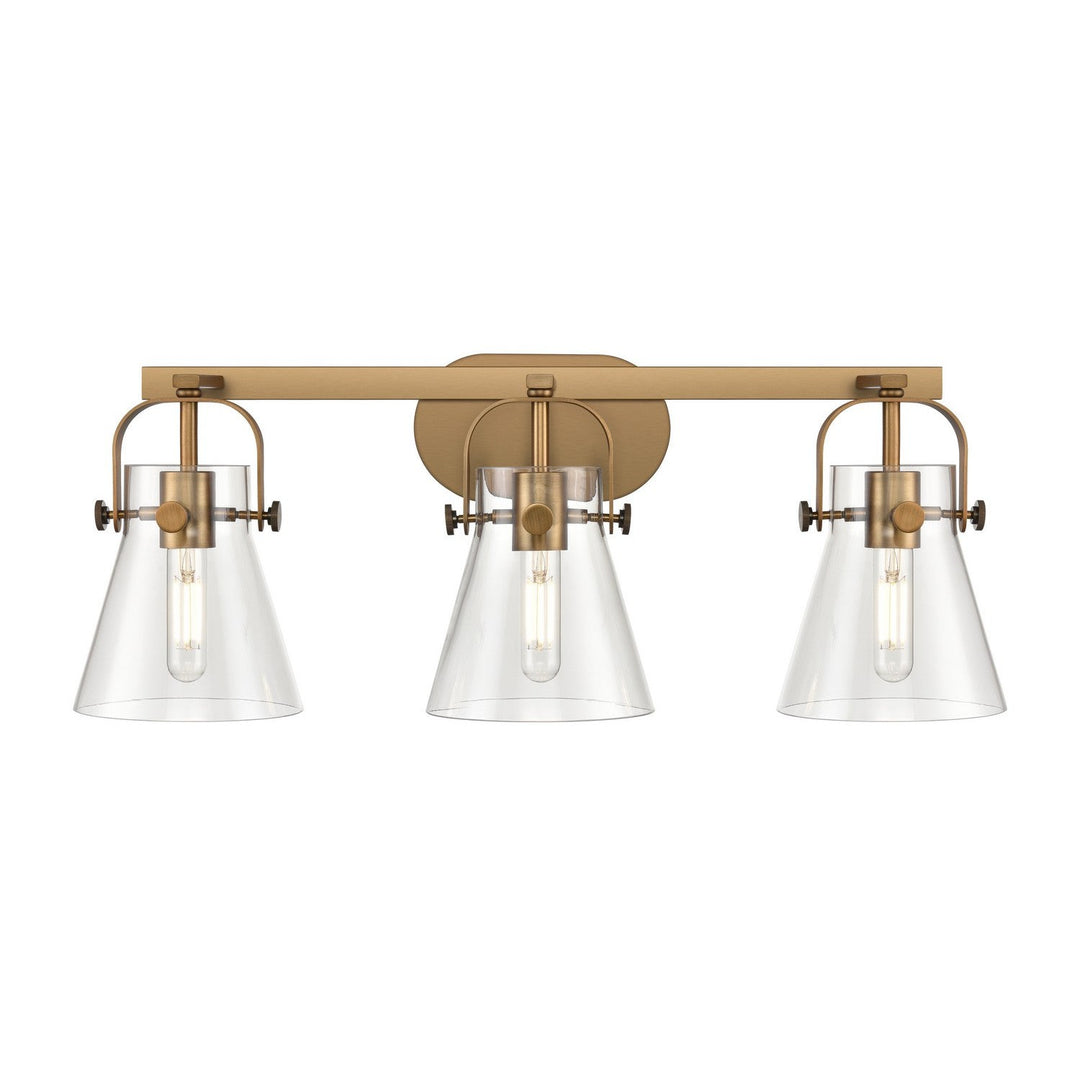 Innovations Downtown Urban 423-3W-BB-G411-6CL Bath Vanity Light 27 in. wide - Brushed Brass