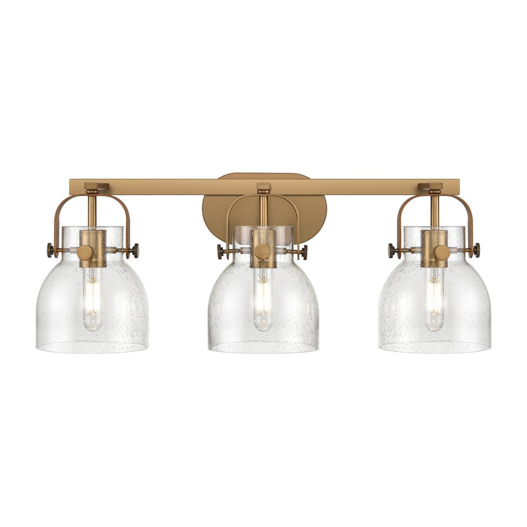 Innovations Downtown Urban 423-3W-BB-G412-6SDY Bath Vanity Light 27 in. wide - Brushed Brass