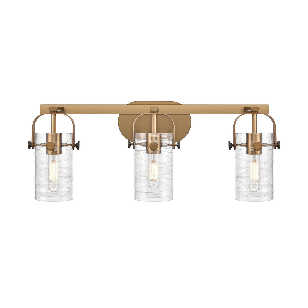 Innovations Downtown Urban 423-3W-BB-G423-7DE Bath Vanity Light 25 in. wide - Brushed Brass