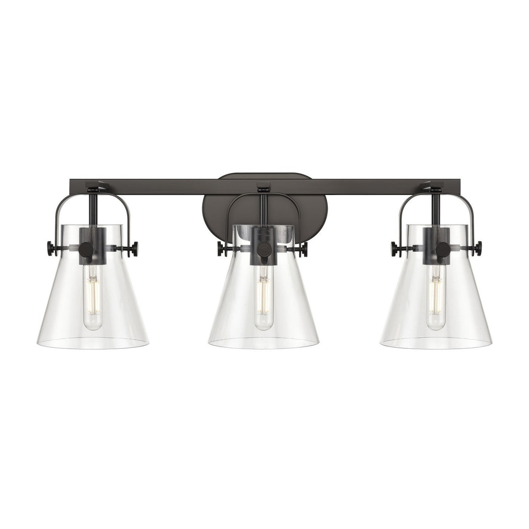 Innovations Downtown Urban 423-3W-BK-G411-6CL Bath Vanity Light 27 in. wide - Matte Black
