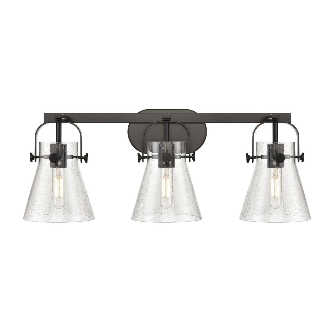 Innovations Downtown Urban 423-3W-BK-G411-6SDY Bath Vanity Light 27 in. wide - Matte Black