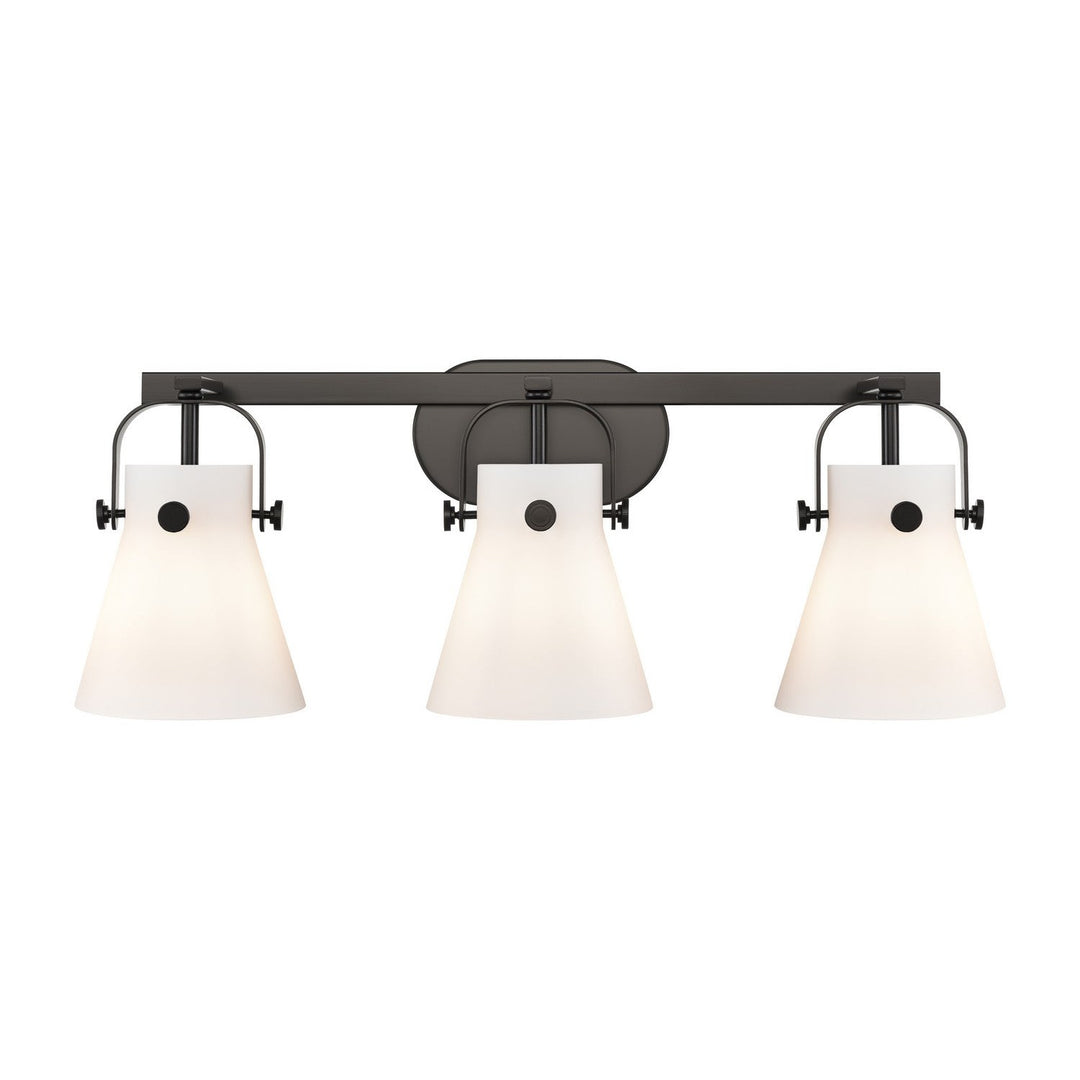 Innovations Downtown Urban 423-3W-BK-G411-6WH Bath Vanity Light 27 in. wide - Matte Black