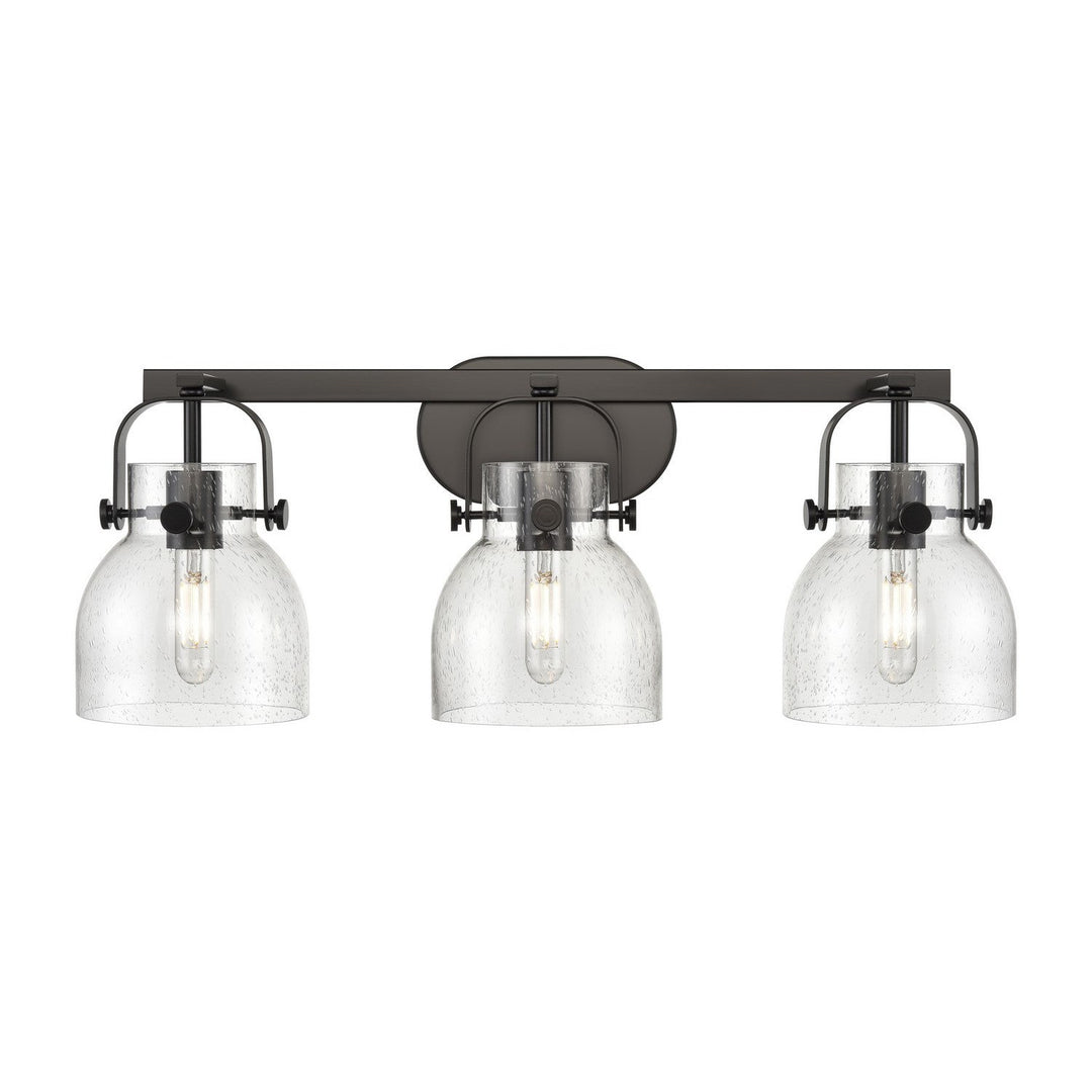 Innovations Downtown Urban 423-3W-BK-G412-6SDY Bath Vanity Light 27 in. wide - Matte Black