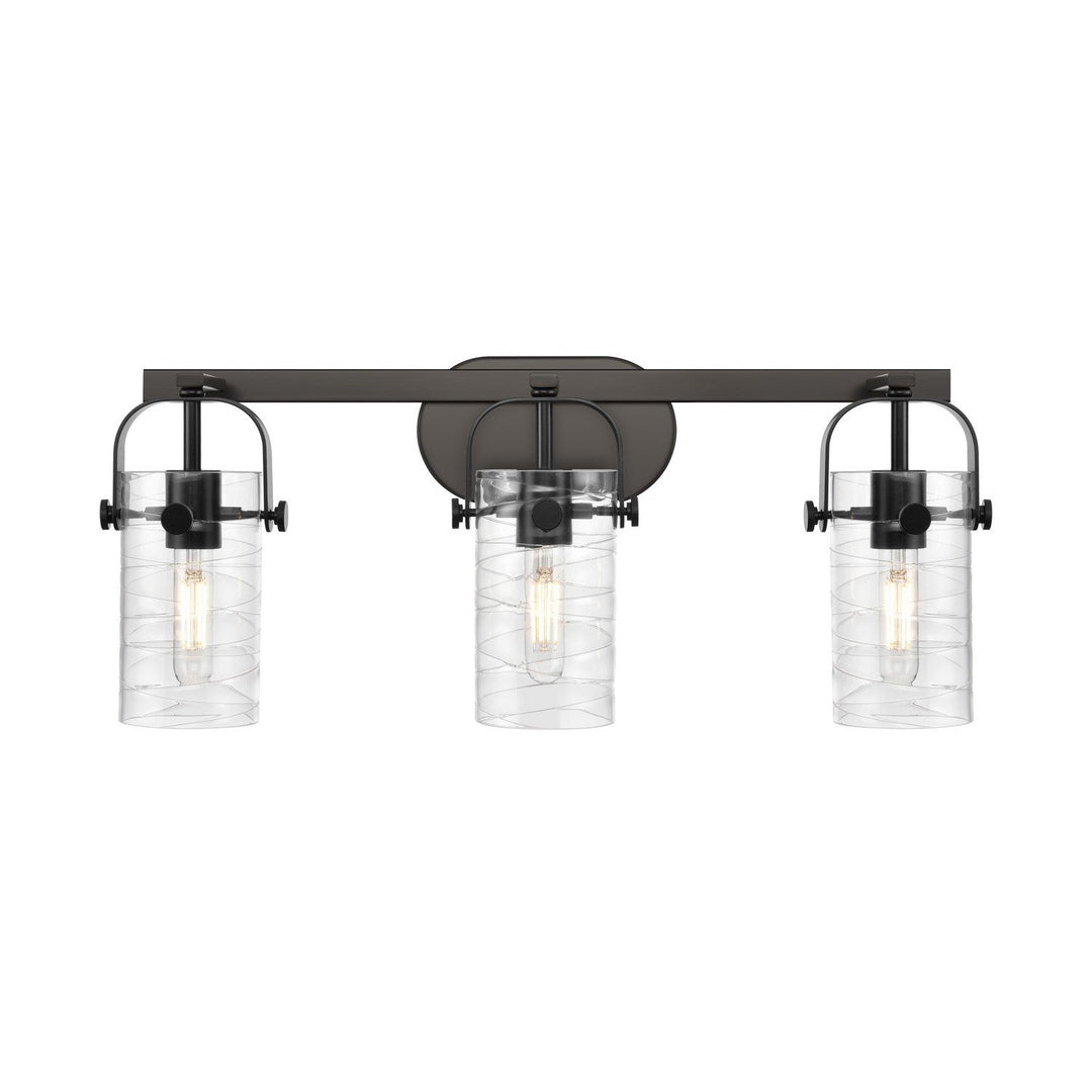 Innovations Downtown Urban 423-3W-BK-G423-7DE Bath Vanity Light 25 in. wide - Matte Black