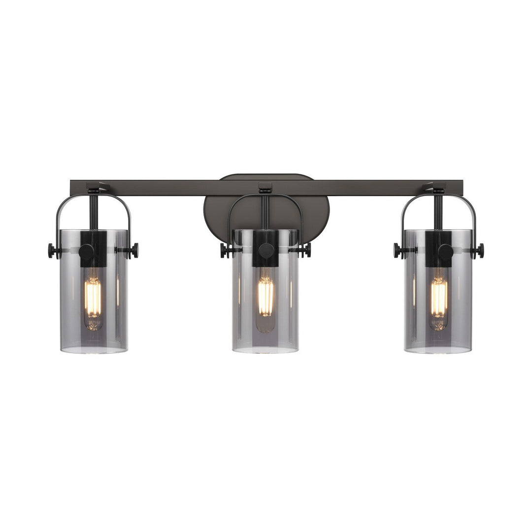 Innovations Downtown Urban 423-3W-BK-G423-7SM Bath Vanity Light 25 in. wide - Matte Black