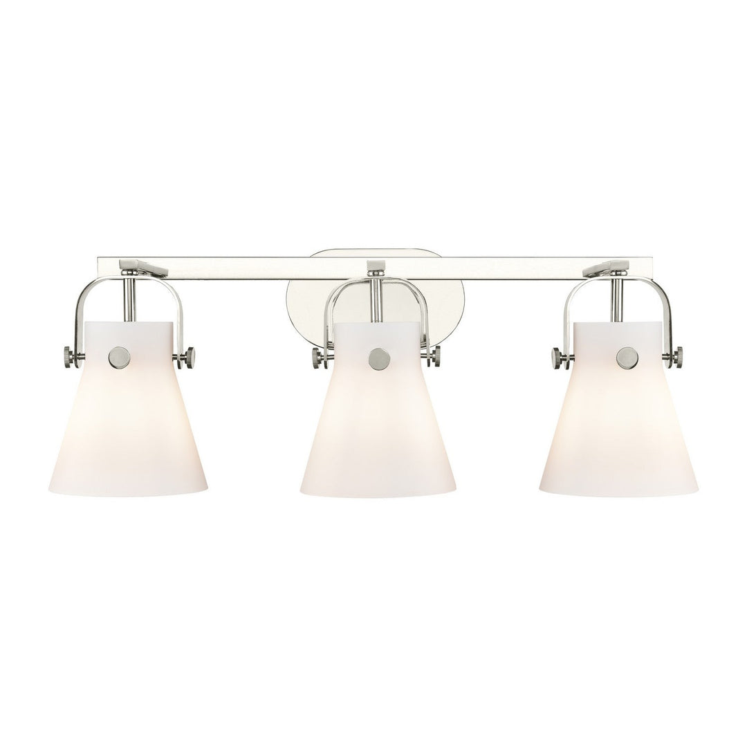 Innovations Downtown Urban 423-3W-PN-G411-6WH Bath Vanity Light 27 in. wide - Polished Nickel