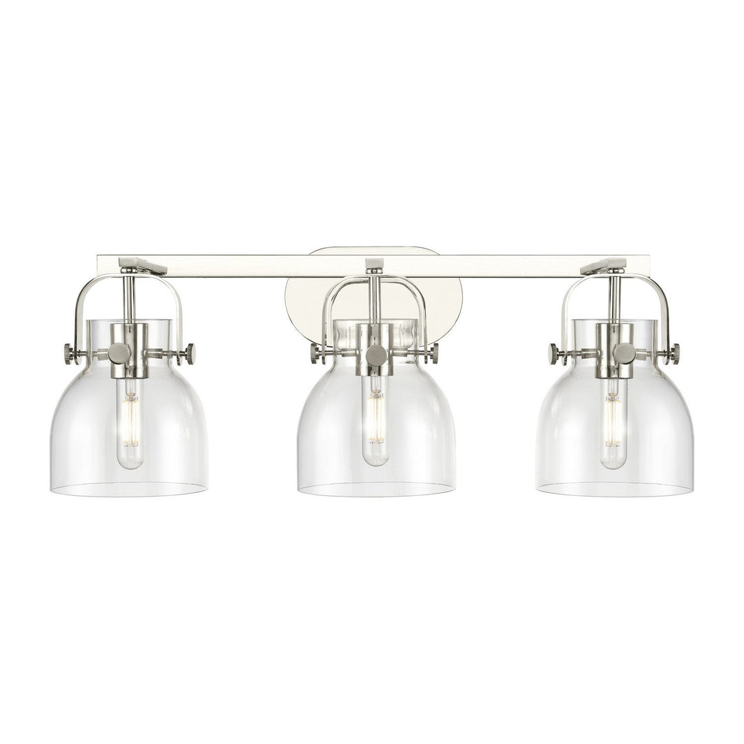 Innovations Downtown Urban 423-3W-PN-G412-6CL Bath Vanity Light 27 in. wide - Polished Nickel