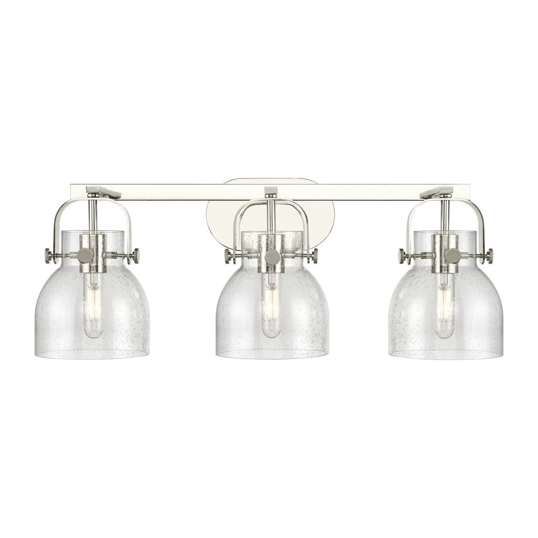 Innovations Downtown Urban 423-3W-PN-G412-6SDY Bath Vanity Light 27 in. wide - Polished Nickel