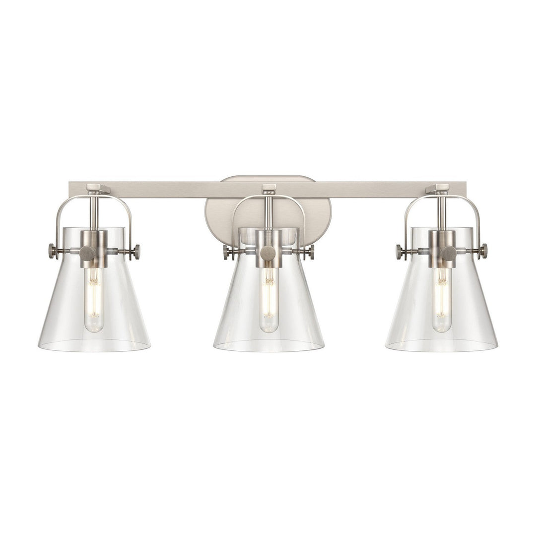 Innovations Downtown Urban 423-3W-SN-G411-6CL Bath Vanity Light 27 in. wide - Satin Nickel