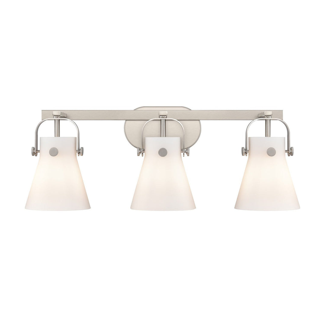 Innovations Downtown Urban 423-3W-SN-G411-6WH Bath Vanity Light 27 in. wide - Satin Nickel