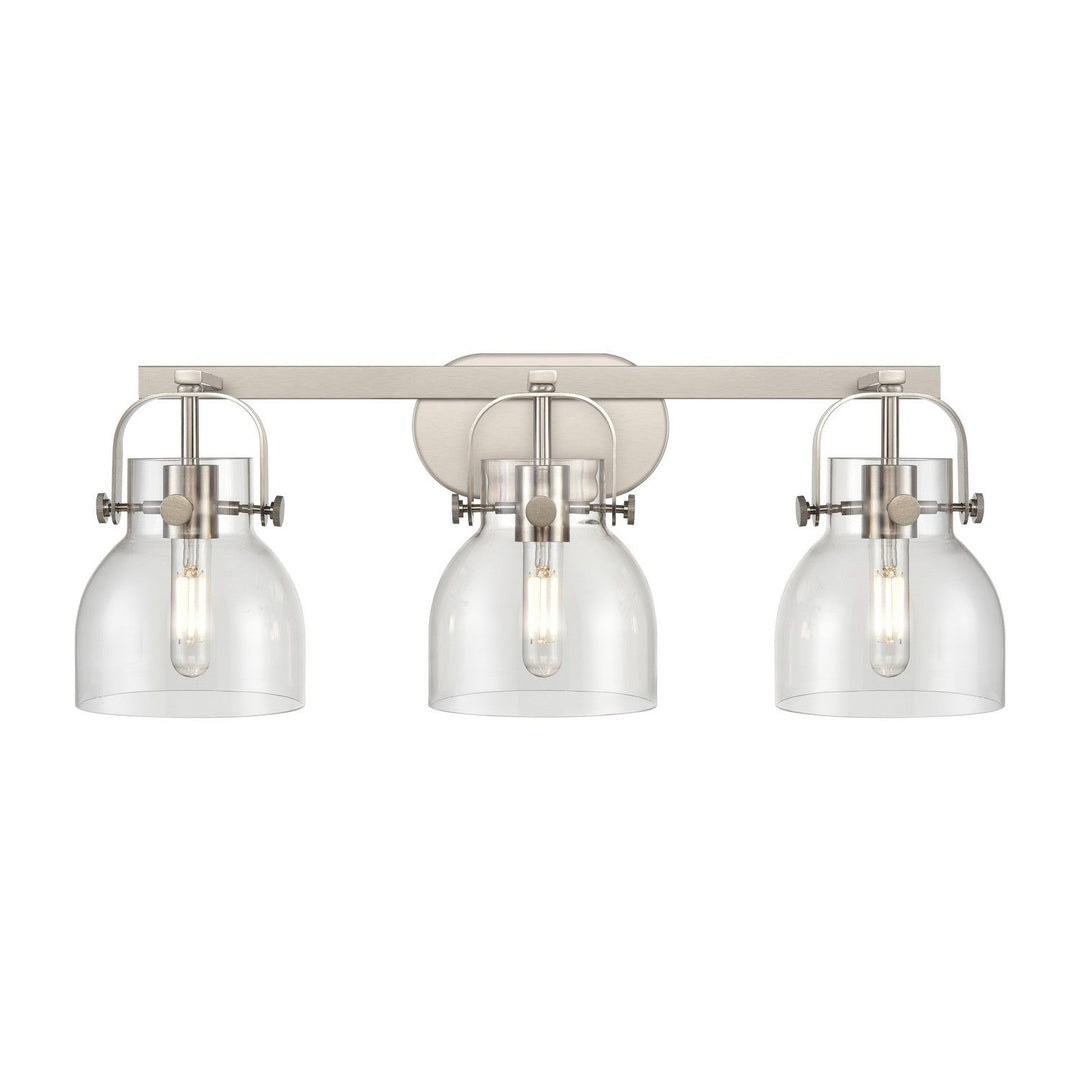 Innovations Downtown Urban 423-3W-SN-G412-6CL Bath Vanity Light 27 in. wide - Satin Nickel