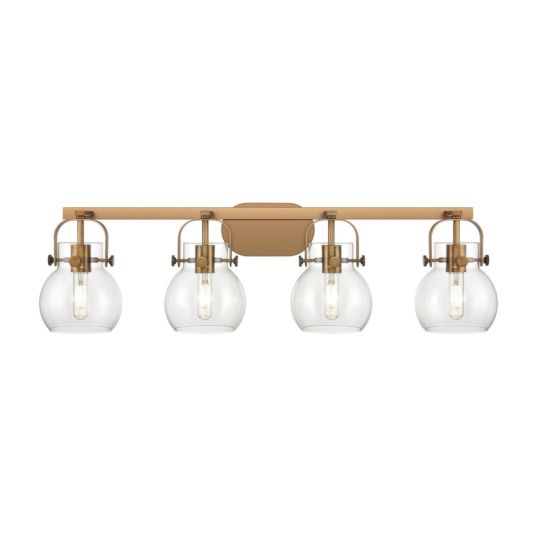 Innovations Downtown Urban 423-4W-BB-G410-6CL Bath Vanity Light 37 in. wide - Brushed Brass