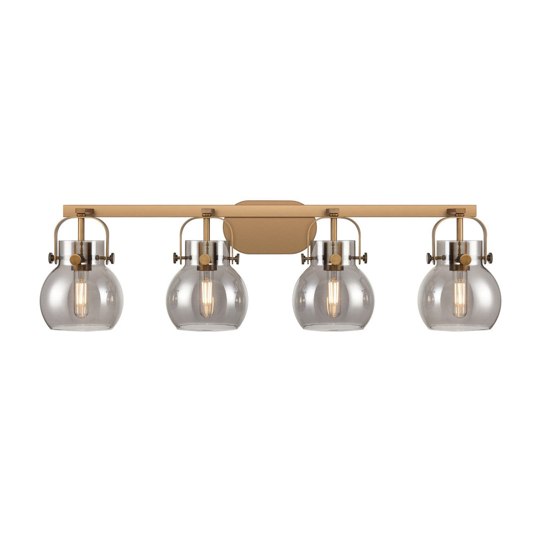 Innovations Downtown Urban 423-4W-BB-G410-6SM Bath Vanity Light 37 in. wide - Brushed Brass