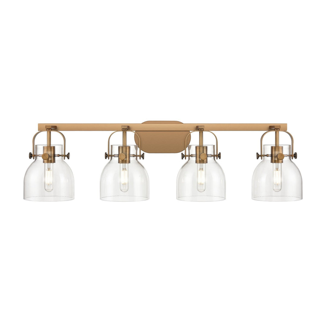 Innovations Downtown Urban 423-4W-BB-G412-6CL Bath Vanity Light 37 in. wide - Brushed Brass