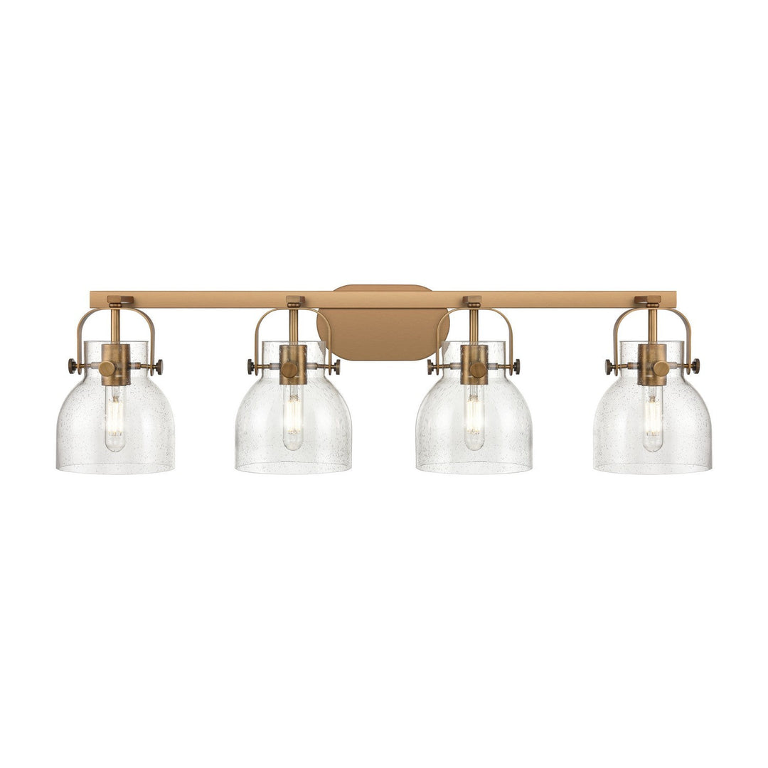 Innovations Downtown Urban 423-4W-BB-G412-6SDY Bath Vanity Light 37 in. wide - Brushed Brass