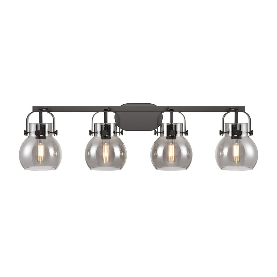 Innovations Downtown Urban 423-4W-BK-G410-6SM Bath Vanity Light 37 in. wide - Matte Black