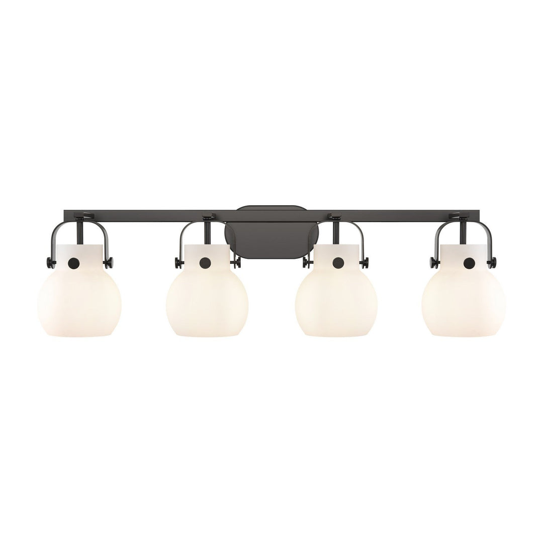 Innovations Downtown Urban 423-4W-BK-G410-6WH Bath Vanity Light 37 in. wide - Matte Black