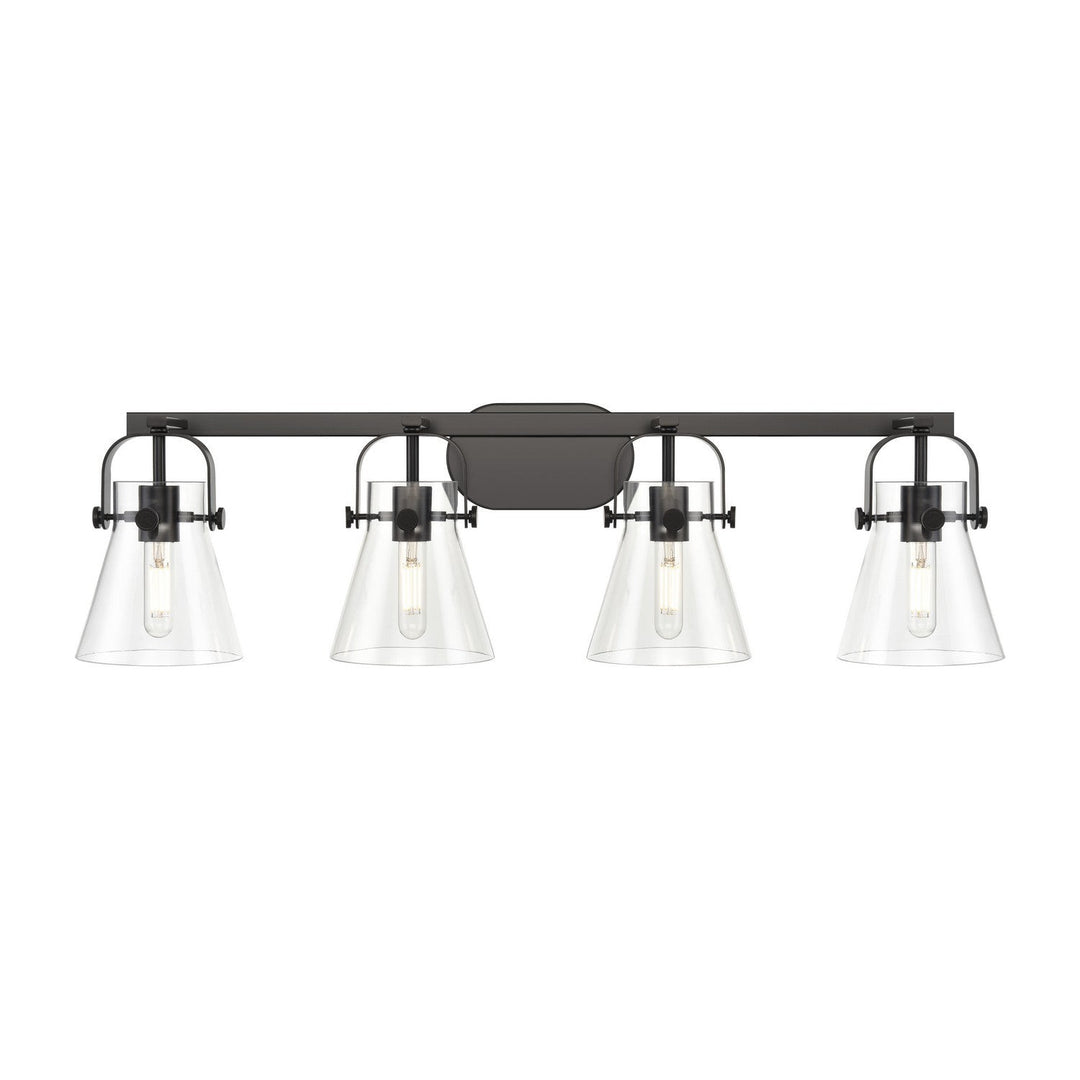Innovations Downtown Urban 423-4W-BK-G411-6CL Bath Vanity Light 37 in. wide - Matte Black