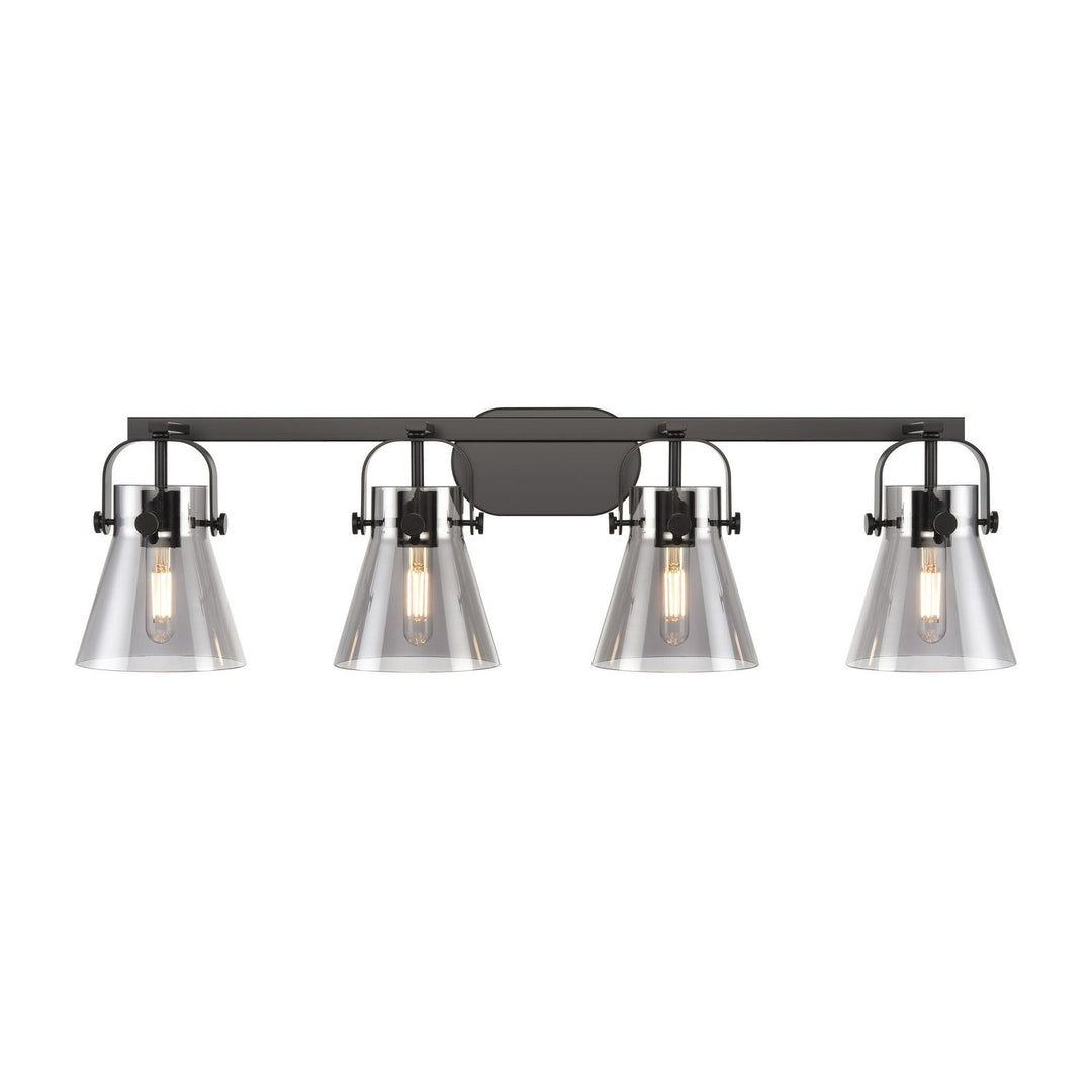 Innovations Downtown Urban 423-4W-BK-G411-6SM Bath Vanity Light 37 in. wide - Matte Black