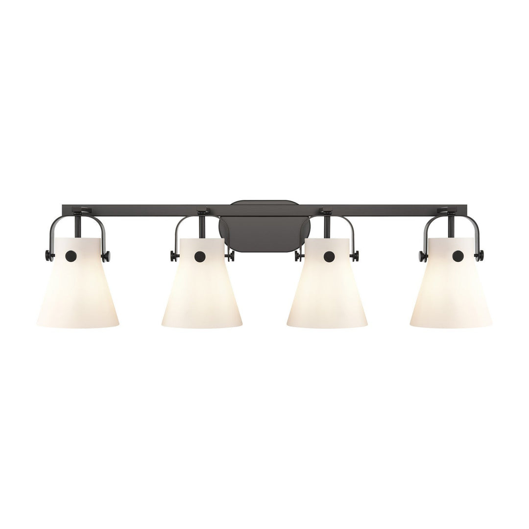 Innovations Downtown Urban 423-4W-BK-G411-6WH Bath Vanity Light 37 in. wide - Matte Black